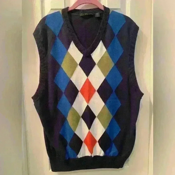 Greg Norman Collection Other - Greg Norman golf vest, Argyle pattern, 100% cotton size large